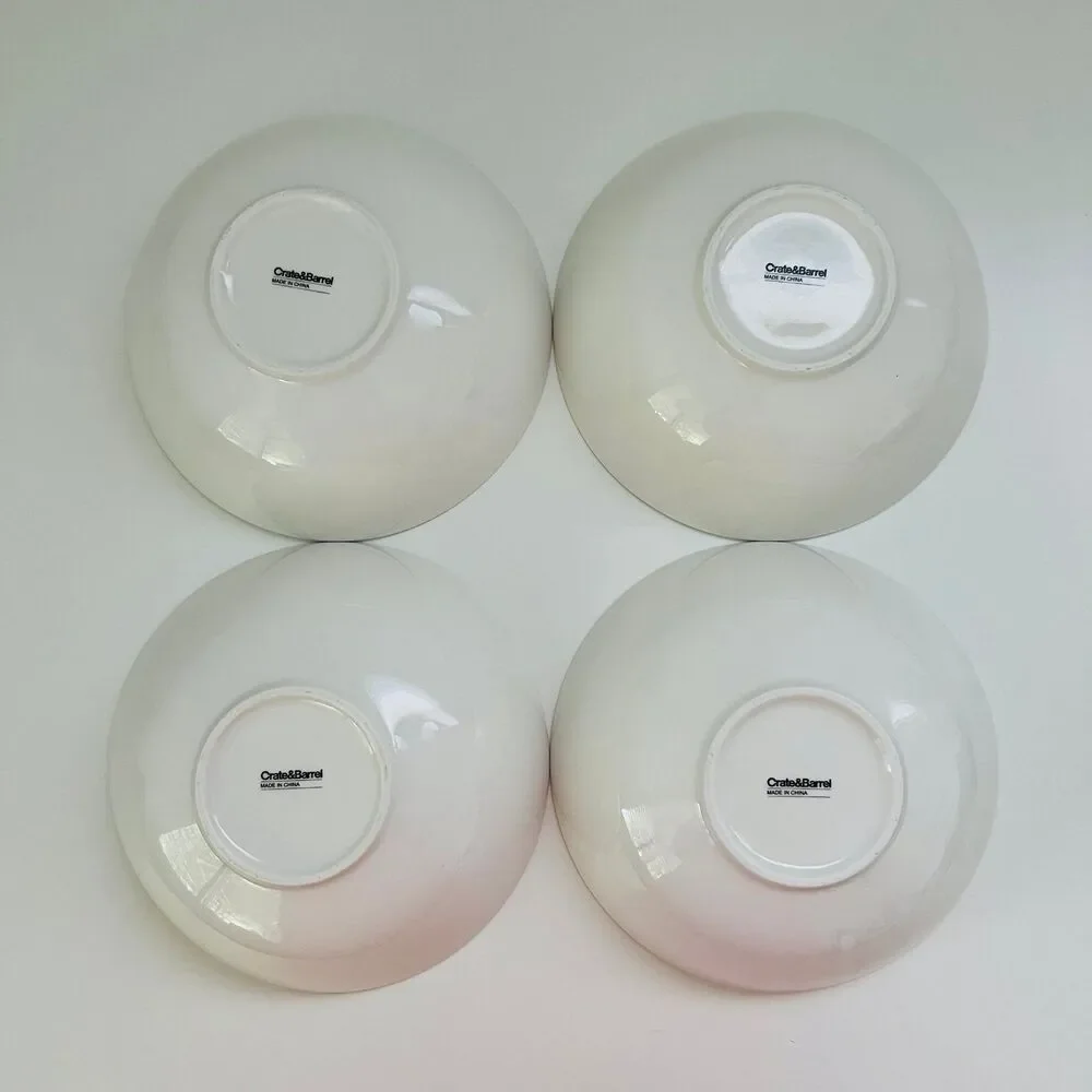 CRATE & BARREL Insalata Caprese Italian Tomato Pasta & Salad Bowls, Set of 4